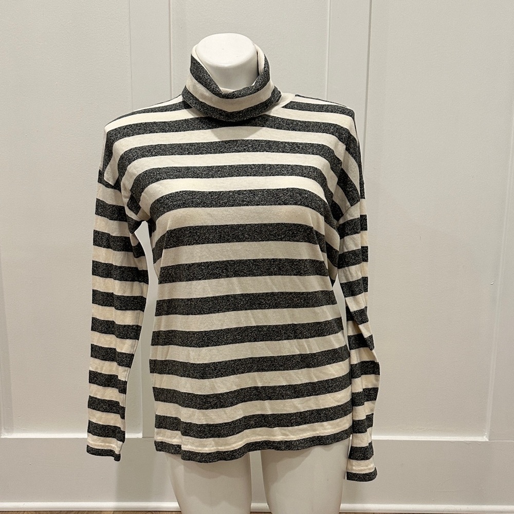 J. Crew Striped Turtleneck Sweater Size M